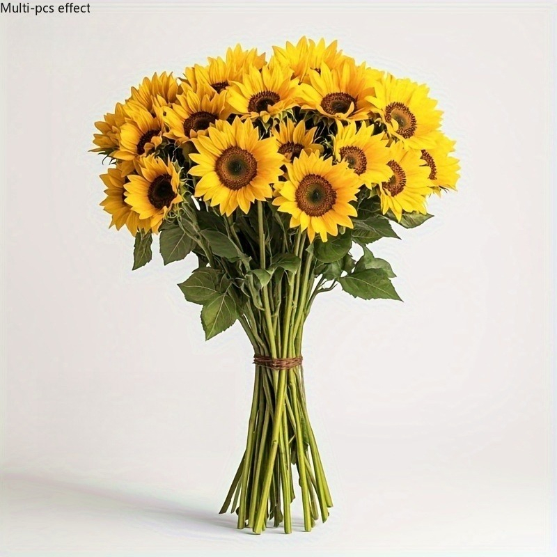 Florist Supply Bulk - 6/12 adet UV'ye Dayanıklı Yapay Ayçiçeği