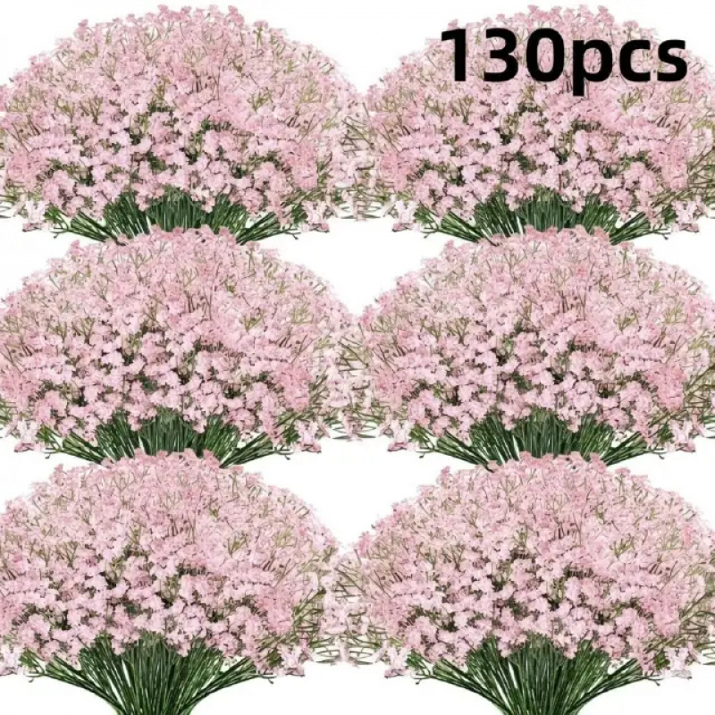 Florist Supply Bulk - 130 Saplı Pembe Cipso Yapay Çiçek