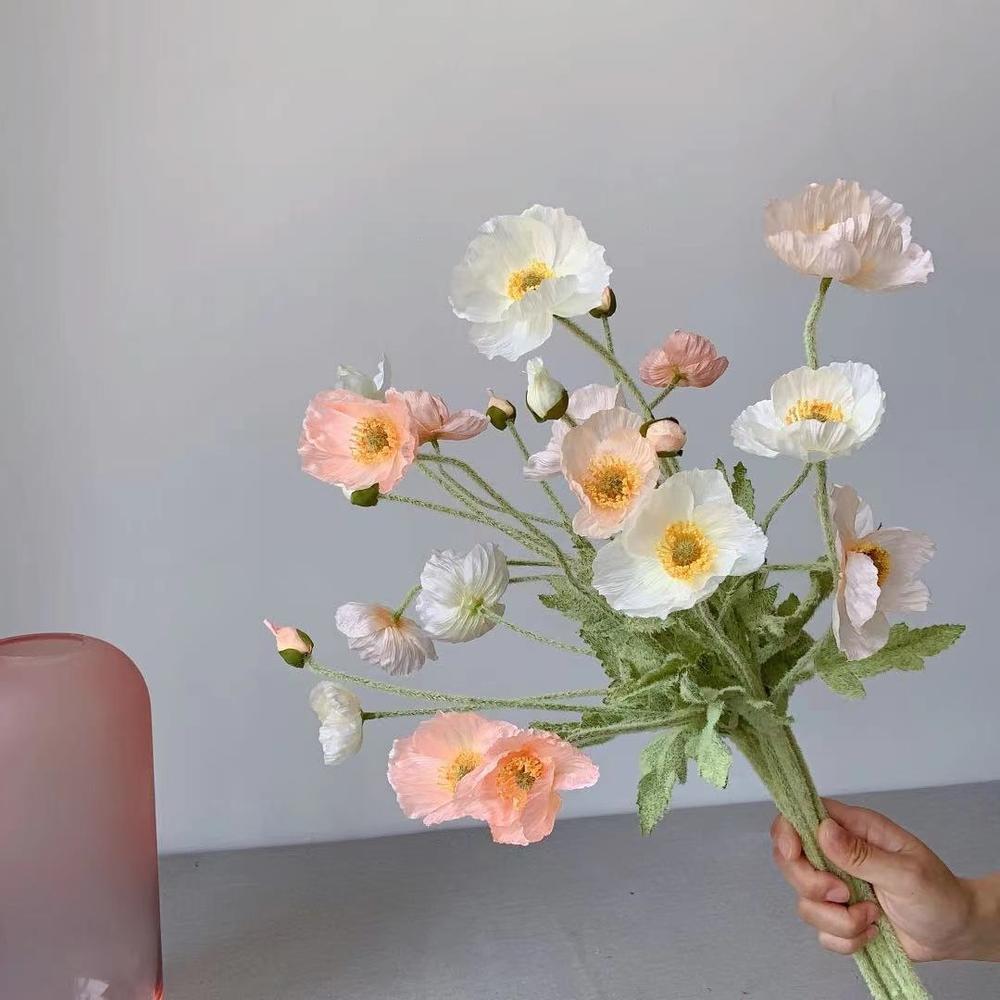 Sahte haşhaş ipek çiçekler uzu - Florist Supply Bulk incelemesi ve fiyatı